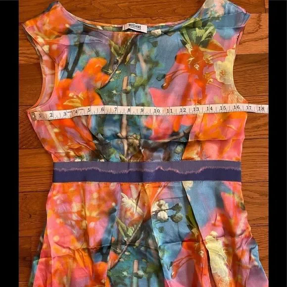 Moschino CheapandChic Floral Watercolor Silk Dress - Picture 11 of 13